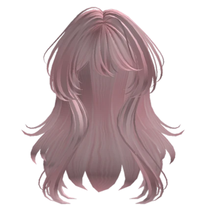 Pink Pastel Kawaii Long Loose Messy Hair Roblox decal