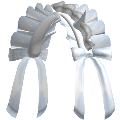 cute baby blue ruffled maid headdress w horns