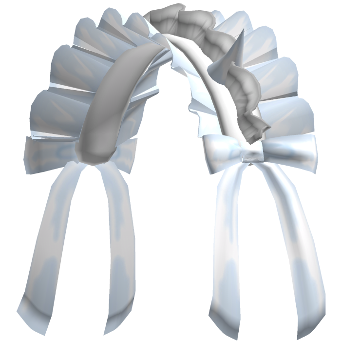 cute baby blue ruffled maid headdress w horns