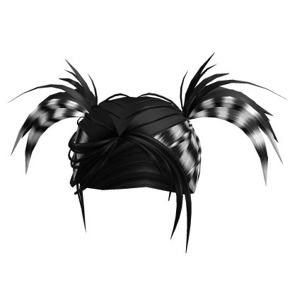 Mall Goth Scene Pigtails Black White Raccoon Roblox item