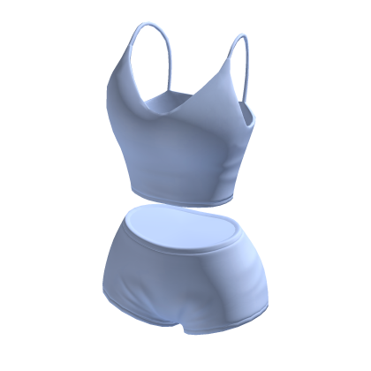 Shorts & Crop Top Blue thumbnail