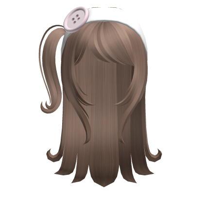🍀Swirly Hair w Headband(Milktea&White) Roblox item