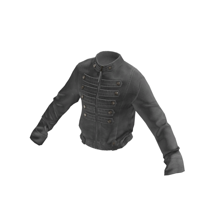 💗 Y2K Military Parade Jacket _ Grey