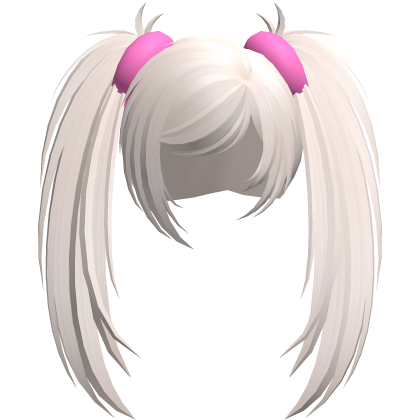 beige thick messy scene tied pigtails Roblox item
