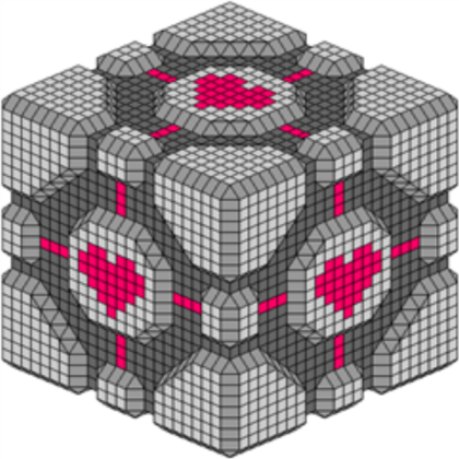 Pixel Art: Weighted Compainion Cube Roblox decal