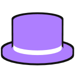 Lilac Classic Cartoony Top Hat