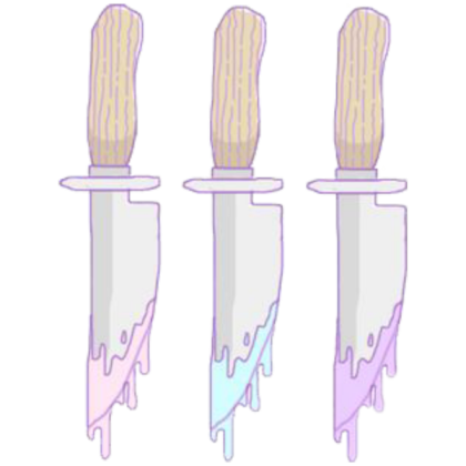 TB PNG Kawaii Pastel Cartoon Knives Drip Cute Y2K Roblox decal