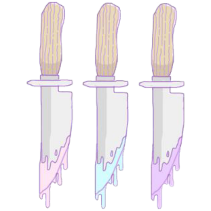 TB PNG Kawaii Pastel Cartoon Knives Drip Cute Y2K Roblox decal