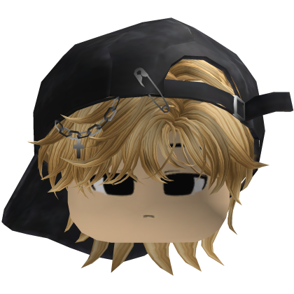 Garoto Y2k Fofo Hair Bagunçado Loiro com Chapéu Roblox item