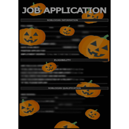 Spooky Halloween Job Application