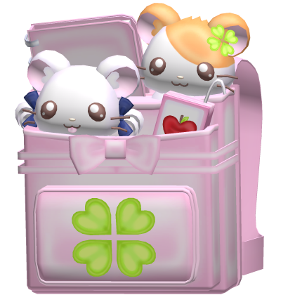 ♪ 〜 Baby Pink Clover Randoseru + Hamtaro Plushies