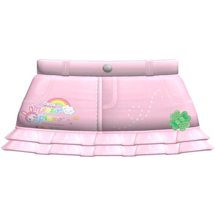 ♡ ꒰ clover mezzo pink denim stitch skirt ꒱ ♡ 
