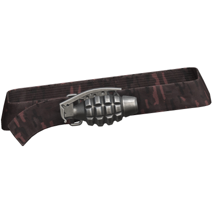 Y2k Grunge Grenade Belt Red Camo 3.0
