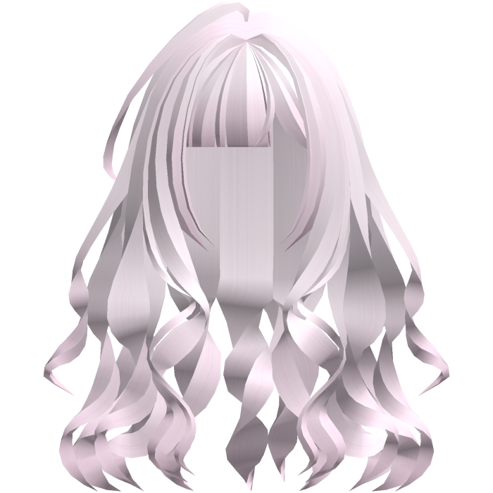 cute messy wispy long wavy hair pastel pink