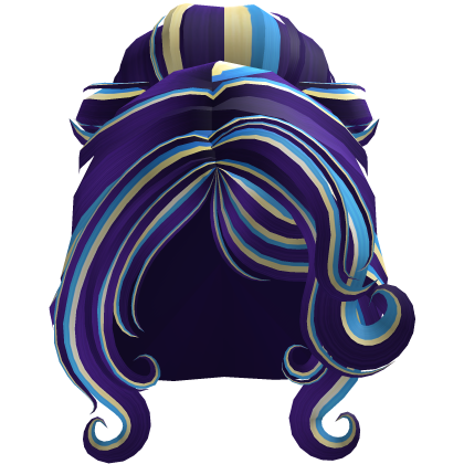 Purple Hair Bun W/ Blond & Blue Strips Roblox item