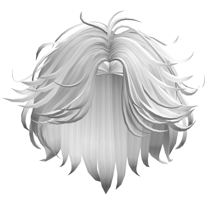 Fluffy Curtain Shag Hair - White