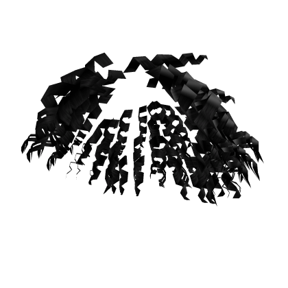 Curly Blowout 2/2 [Black] Roblox item