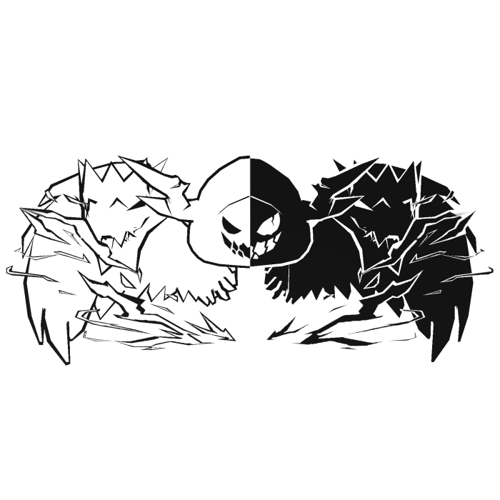 Cartoony Black&White Hood Aura Dragon Wings Combo
