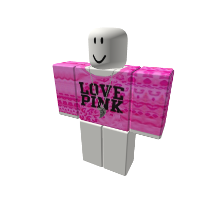 Love Pink Sweater With One Wing Necklace