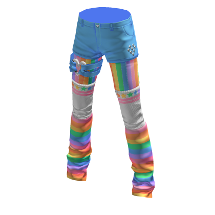 Starchild Pants Rainbow Blue