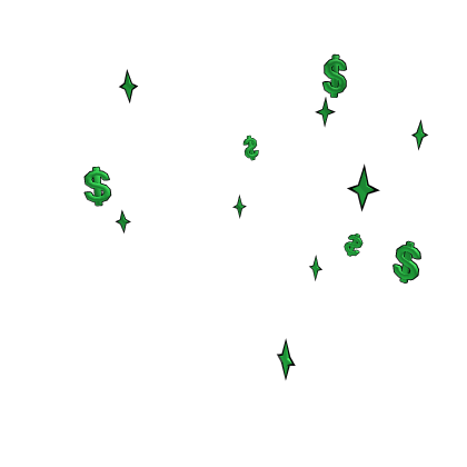 Rich Aura - 3D Green Money Dollar Sign Drip Roblox item