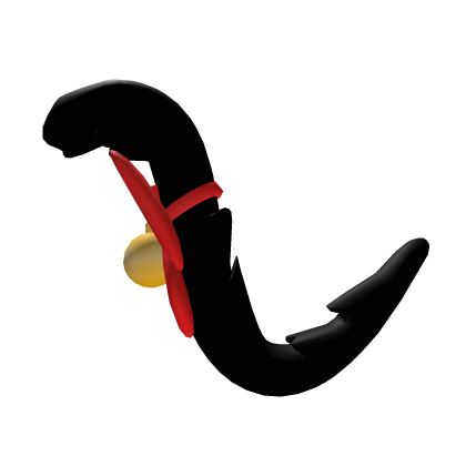 Black Cat Tail With Ribbon and bell