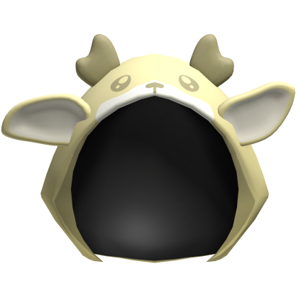 Yellow Kawaii Deer Plush Hood Roblox item