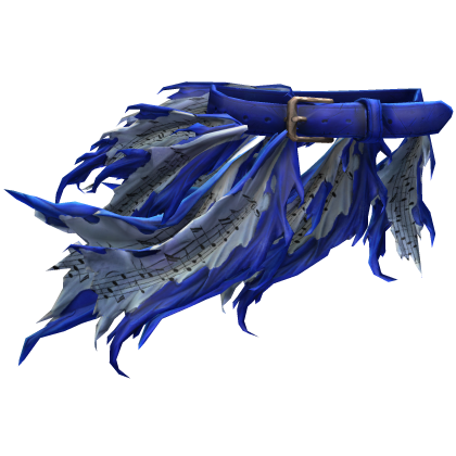 Blue Goth Tattered Belt Skirt