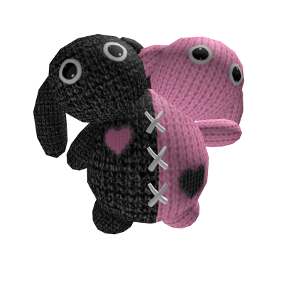 Black and Pink Voodoo Doll Cute Bunnies thumbnail