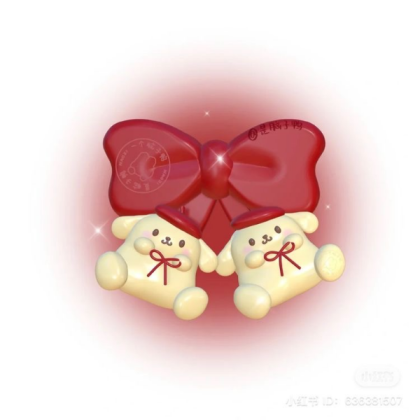 Hello Kitty Sanrio Winter Christmas PomPom Bow Roblox decal