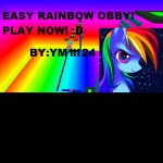 (NEW UPGRADE) Super easy RAINBOW obby!