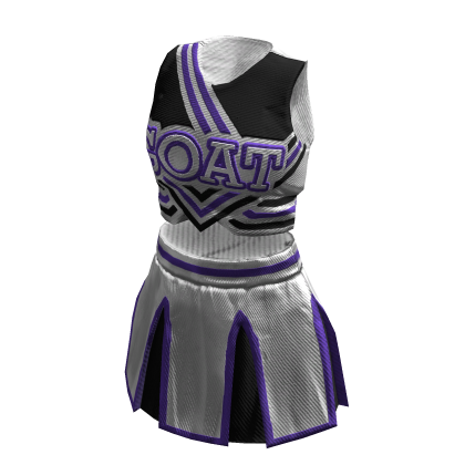 Cheerleader Uniform | White Black Purple thumbnail