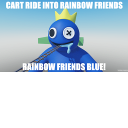 Cart Ride Into Rainbow Friends Blue!