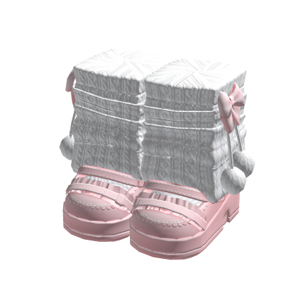 Pink Platform Leg Warmers w/ Bows Chibi