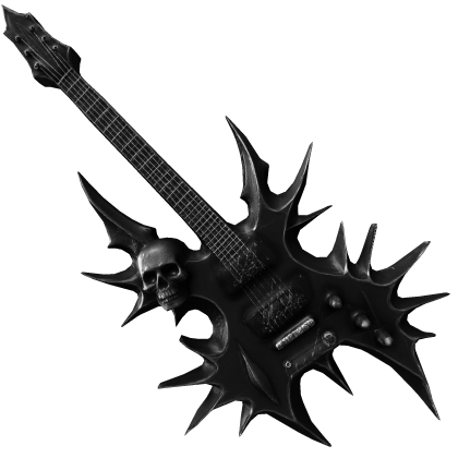 Skullbound Black Spiky Goth Guitar
