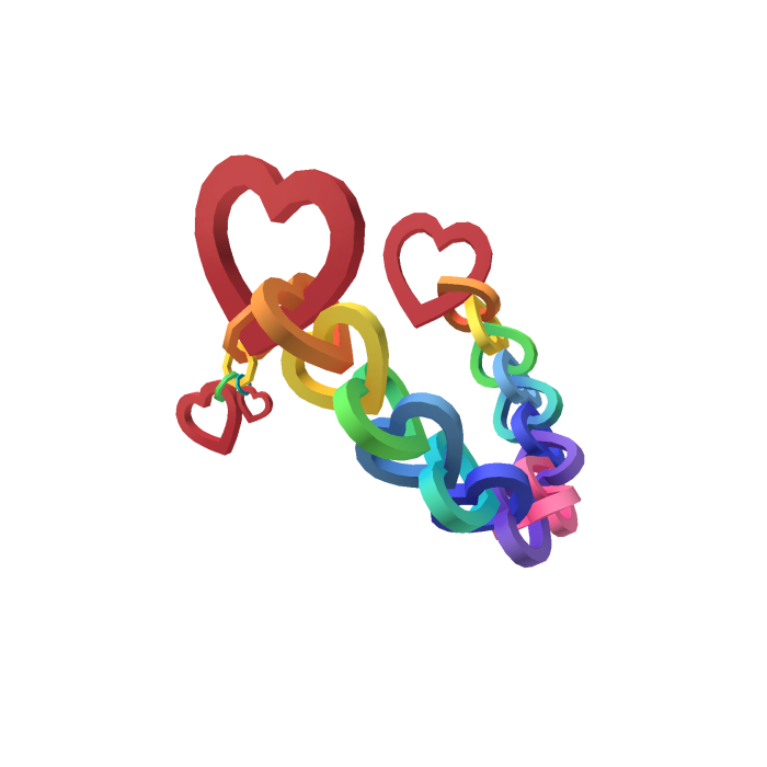 Rainbow Heart Chain (3.0)