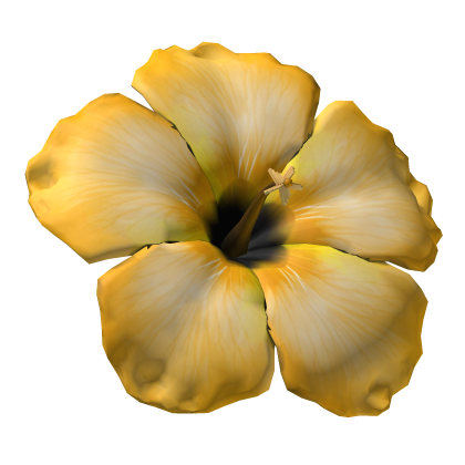 Tropical Summer Hibiscus Hair Flower (Yellow) Roblox item