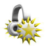 Golden Spiked Star Headphones [White]