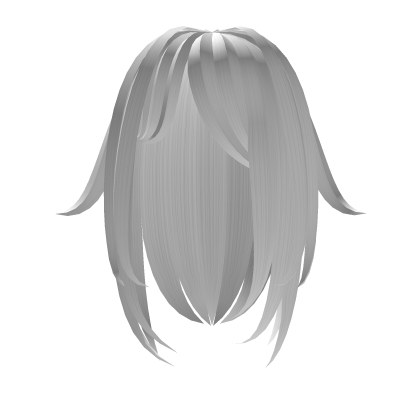 long cat emo girl hair in white