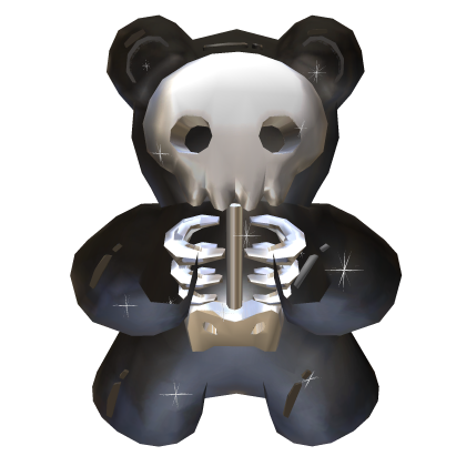 Skeleton Black Gummy Bear Sparkle Aura Confetti Roblox item