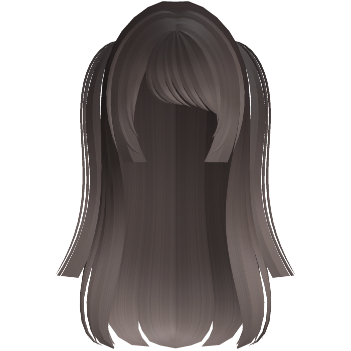 emo moe hime long hair w side ponies brown fade