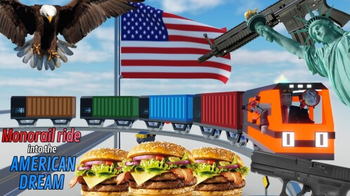 Monorail ride into the AMERICAN DREAM!🦅