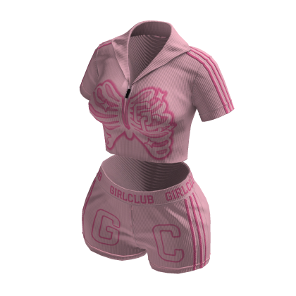 pink y2k star girls outfit set thumbnail