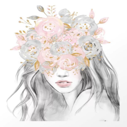 she wore flowers in her hair Roblox decal