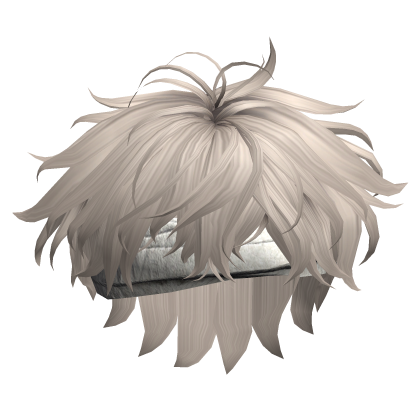 Anime Boy Hair w/ Bandages in Ash Roblox item