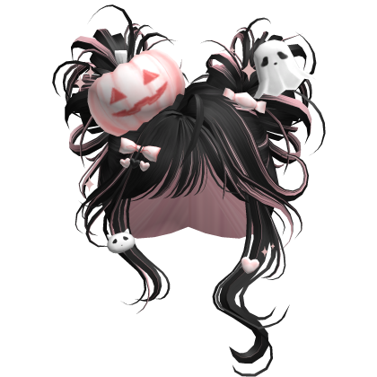 Spooky Halloween Pumpkin Buns  (Black&Pink)
