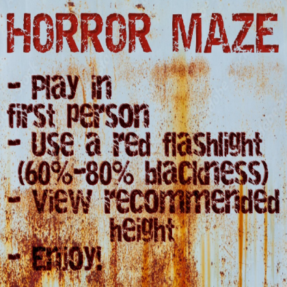 Sign Horror Maze Roblox decal