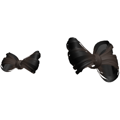 Brown and Black Double Hair Bows Roblox item