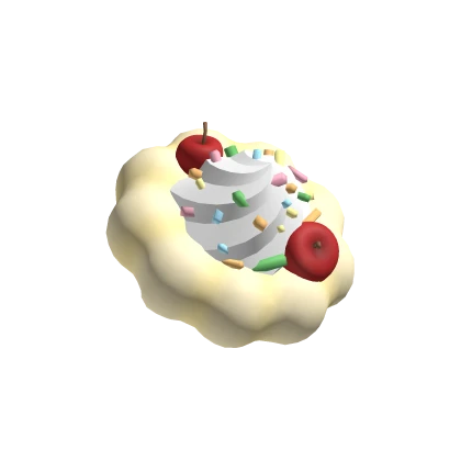 Cute vanilla ice cream w/ Whipped cream & Cherries | Roblox Item