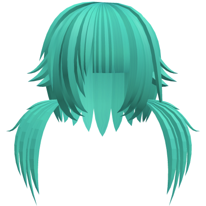 (=XᆺX=) soft scene neko pigtails in teal Roblox item